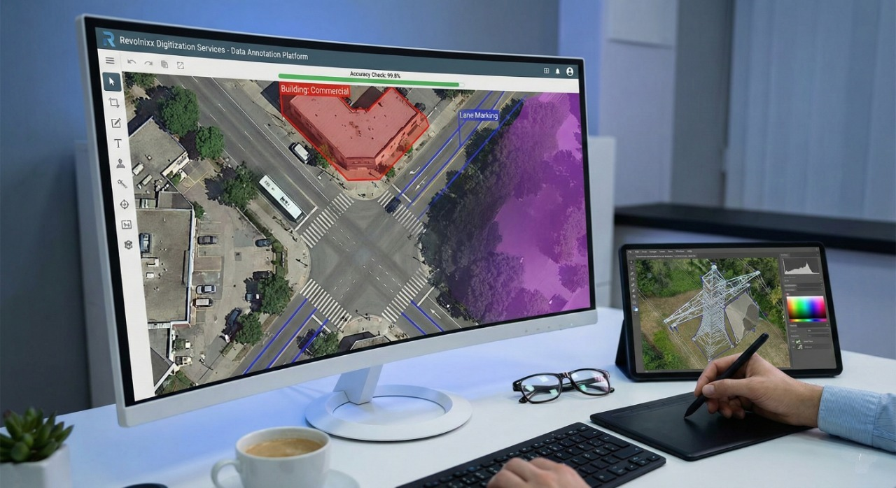 Data annotation team labeling imagery for machine learning